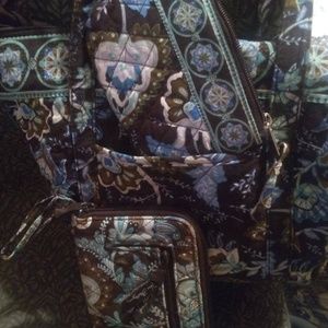 Retired Vera Bradley Blue Java Bag and Wallet